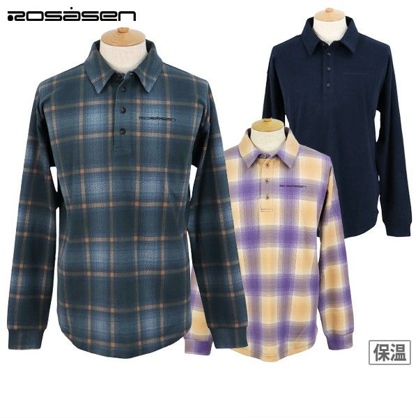 Long -sleeved polo shirt men's Losersen ROSASEN 2024 Fall / Winter New Golf wear