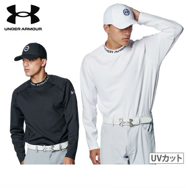 High Neck Shirt Men's Under Armor Golf Under Armor Golf Japan Genuine 2024 Fall / Winter New Golf Wear