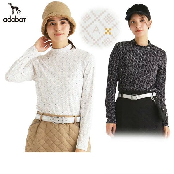 Long -sleeved high -neck shirt Ladies Adabat Adabat 2024 Fall / Winter New Golf wear