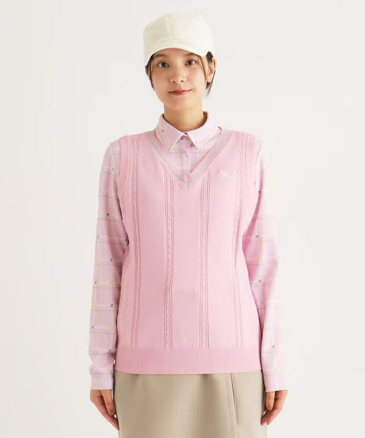 V -neckVest  Ladies Adabat ADABAT 2024 Fall / Winter New Golf Wear