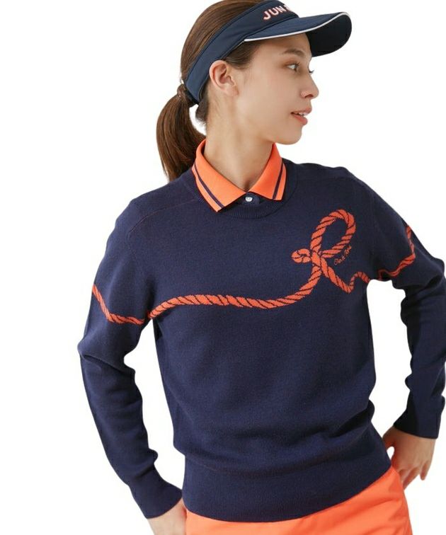 Sweater Ladies Jun & Lope Jun Andrope JUN & ROPE 2024 Fall / Winter New Golf Wear