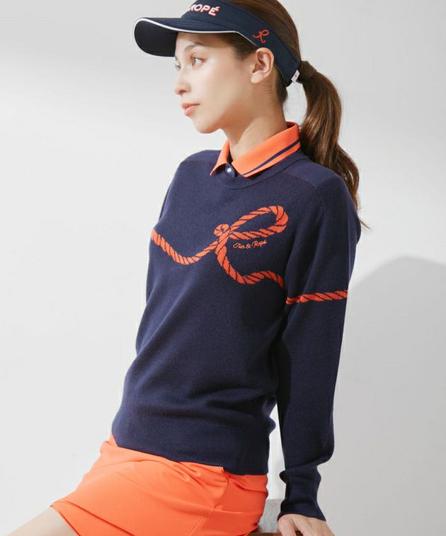 Sweater Ladies Jun & Lope Jun Andrope JUN & ROPE 2024 Fall / Winter New Golf Wear