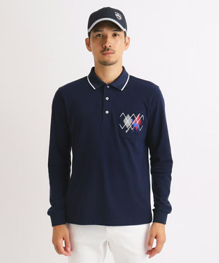 Poro Shirt Men's Adabat Adabat 2024 Autumn / Winter New Golf Wear