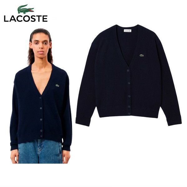 Knit Cardigan Ladies Lacoste Lacoste Japanese Genuine 2024 Fall / Winter New