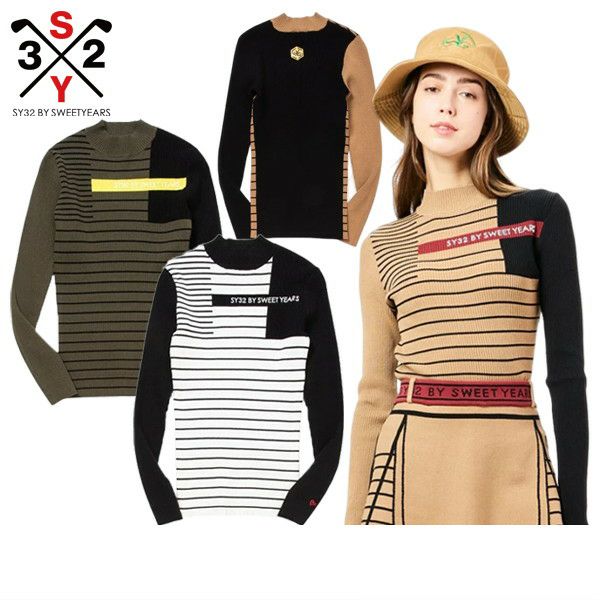 Sweater Ladies SY32 by Sweet Years Golf Eswisarty by Sweet Eyears Golf Japan Genuine 2024 Fall / Winter New Golf Wear