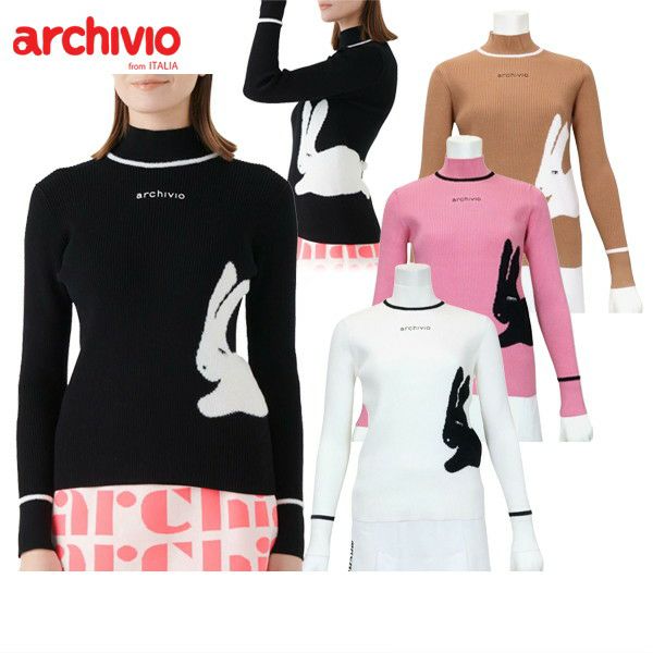 High Neck Sweater Ladies Alchivio Archivio 2024 Fall / Winter New Golf Wear