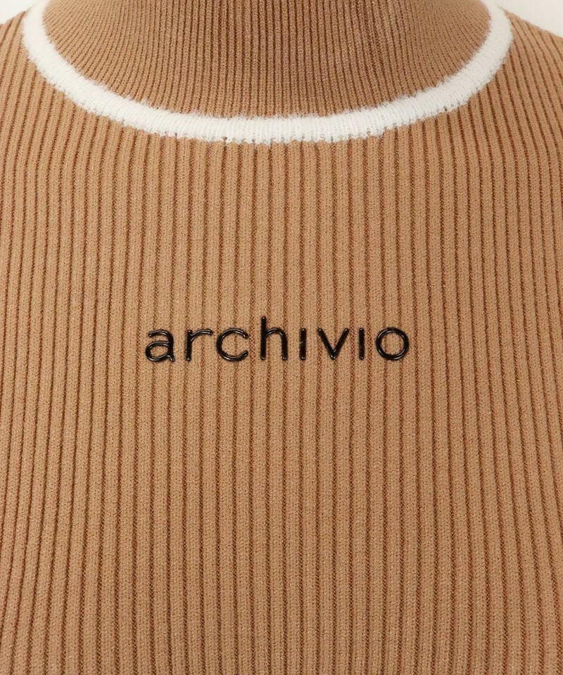 하이 넥 스웨터 레이디 Alchivio Archivio 2024 가을 / 겨울 뉴 골프 착용