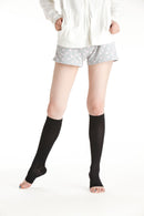 여자 양말 Yakusokuan compression stoethings 압축 높은 양말 오픈 발가락 스타킹 밑 무리기 스타킹 압축 24hpa 140 Deenier 부종을 방지하기 위해 초승달에 해당합니다.