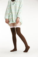 여자 양말 Yakusokuan compression stoethings 압축 무릎 높이 무릎 양말 위에 발가락으로 닫힌 발가락 달 토끼 약한 압력 21hpa 130 부종 치료를위한 두꺼운 천장.