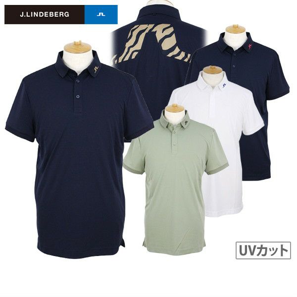 Short-sleeved polo shirt for men J.LINDEBERG Japan genuine product 2025 Spring/Summer new golf wear