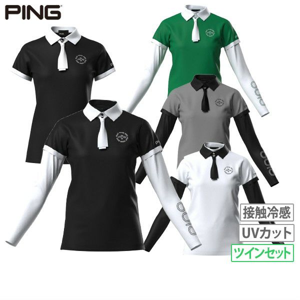 polo襯衫內襯衫套裝女士ping ping 2025春季/夏季新高爾夫服裝