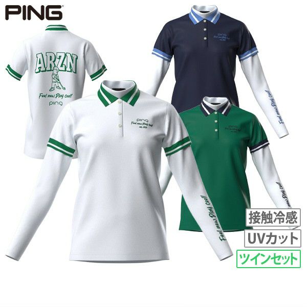 polo襯衫內襯衫套裝女士ping ping 2025春季/夏季新高爾夫服裝