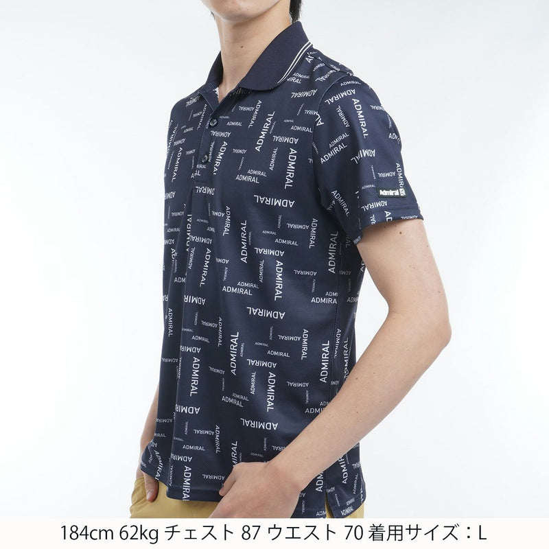 Men's Polo Shirt Admiral Golf Admiral Golf Japan Official Product 2025 Spring/Summer New Golf Wear