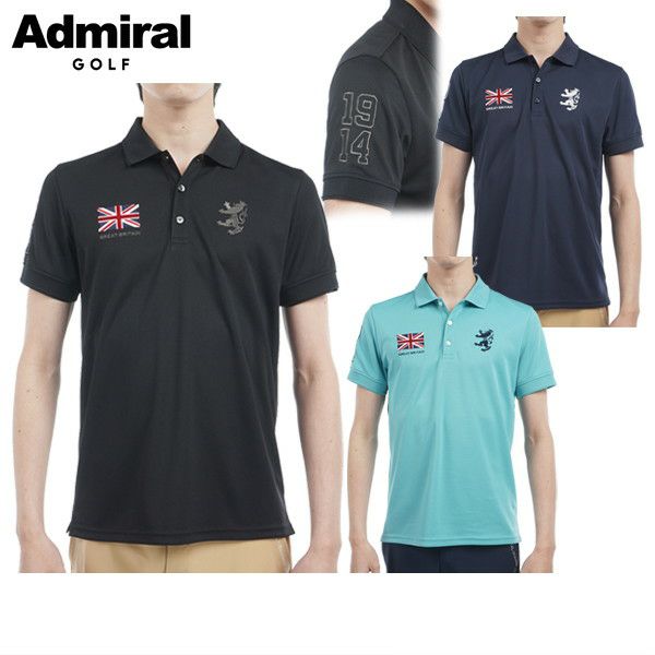 Men's Polo Shirt Admiral Golf Admiral Golf Japan Official Product 2025 Spring/Summer New Golf Wear