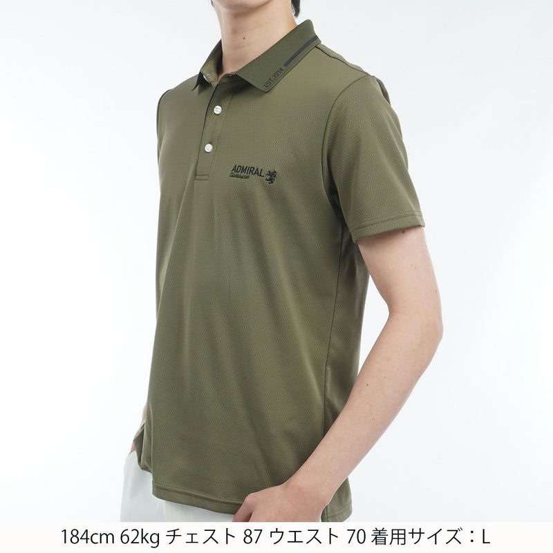 Men's Polo Shirt Admiral Golf Admiral Golf Japan Official Product 2025 Spring/Summer New Golf Wear