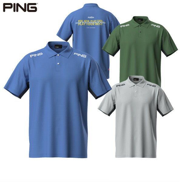 Men's Polo Shirt PING 2025 Spring/Summer New Golf Wear