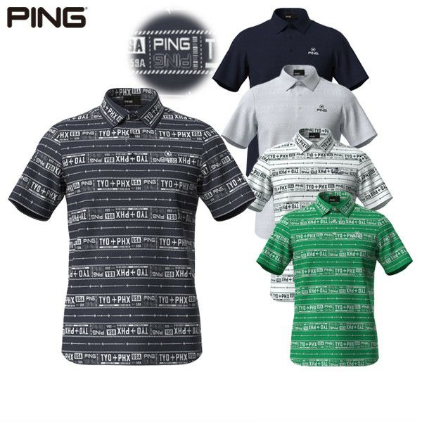 Men's Polo Shirt PING 2025 Spring/Summer New Golf Wear