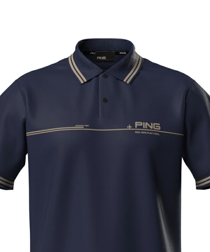 Men's Polo Shirt PING 2025 Spring/Summer New Golf Wear