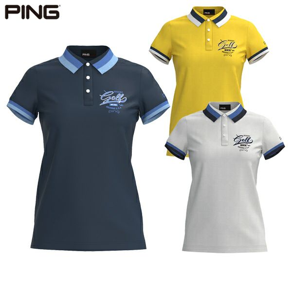 Short Sleeve Polo Shirt for Women Ping PING 2025 Spring/Summer New Golf Wear