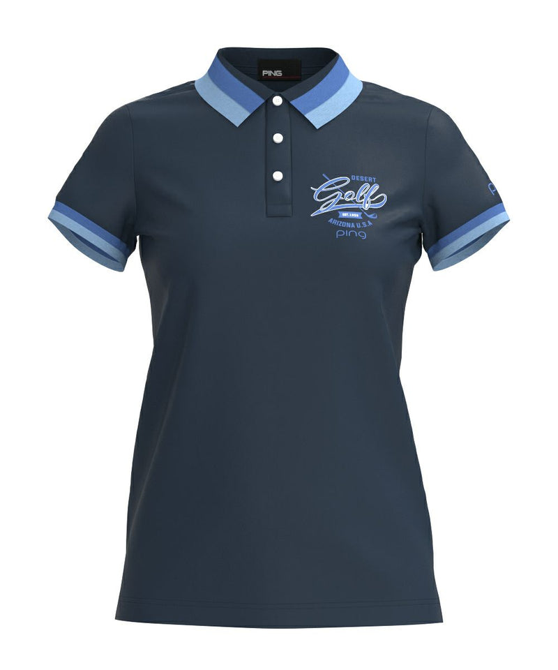 Short Sleeve Polo Shirt for Women Ping PING 2025 Spring/Summer New Golf Wear