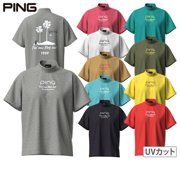 女性短袖高頸襯衫Ping Ping 2025春季/夏季新高爾夫服裝