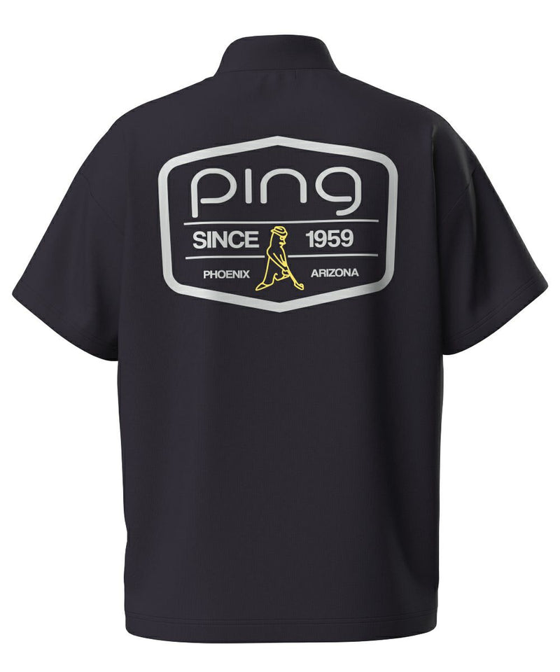 女性短袖高頸襯衫Ping Ping 2025春季/夏季新高爾夫服裝