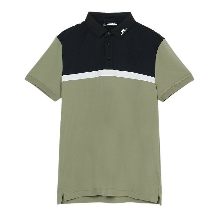 J.LINDEBERG ジェイリンドバーグ メンズ 半袖ポロシャツ カーキXL J.LINDEBERG ゴルフウェア ゴルフシャツ 半袖シャツ ポロシャツ