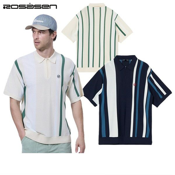 Short-sleeved polo shirt for men Rosasen ROSASEN 2025 Spring/Summer New Golf Wear