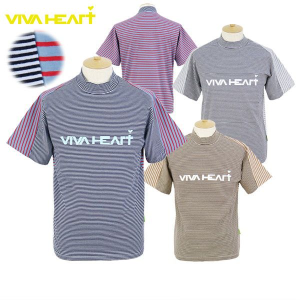 High neck shirt for men VIVA HEART 2025 Spring/Summer New Golf Wear