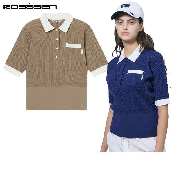 Polo shirt for women ROSASEN Aline 2025 Spring/Summer New Golf Wear