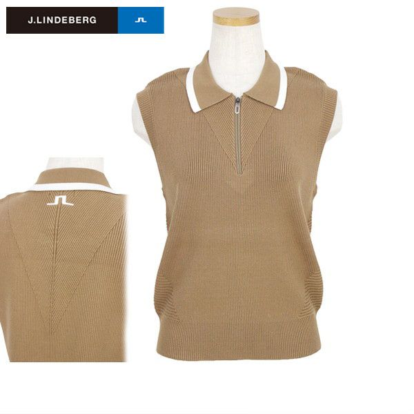 Polo shirt sleeveless women's J.LINDEBERG J.LINDEBERG Japanese genuine product 2025 Spring/Summer Golf wear