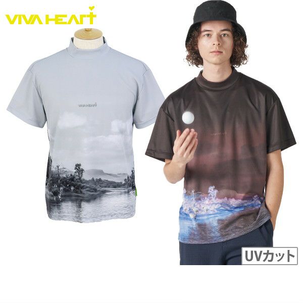 High neck shirt for men VIVA HEART 2025 Spring/Summer New Golf Wear