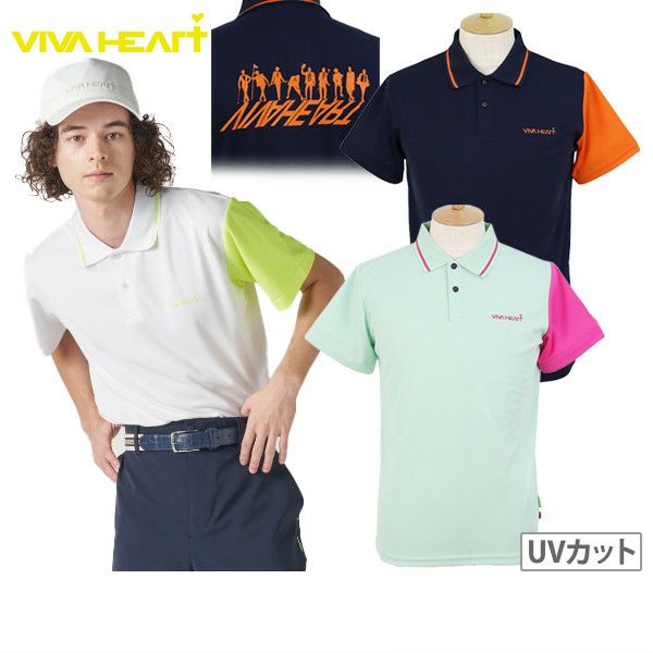 Short-sleeved polo shirt for men VIVA HEART 2025 Spring/Summer New Golf Wear