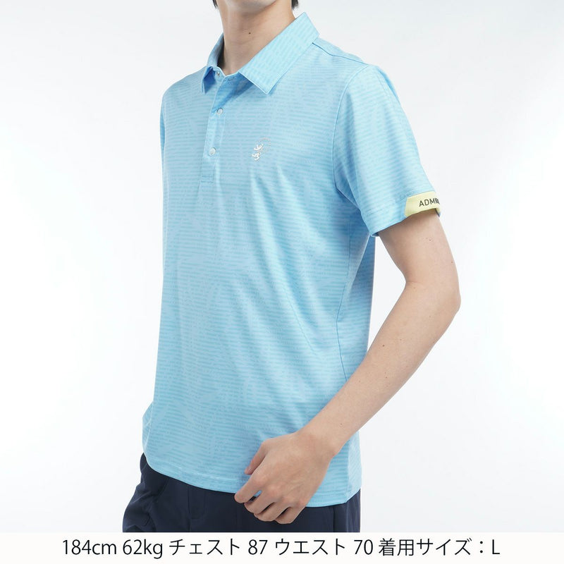 Men's Polo Shirt Admiral Golf Admiral Golf Japan Official Product 2025 Spring/Summer New Golf Wear