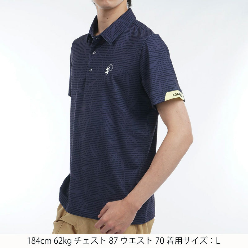 Men's Polo Shirt Admiral Golf Admiral Golf Japan Official Product 2025 Spring/Summer New Golf Wear