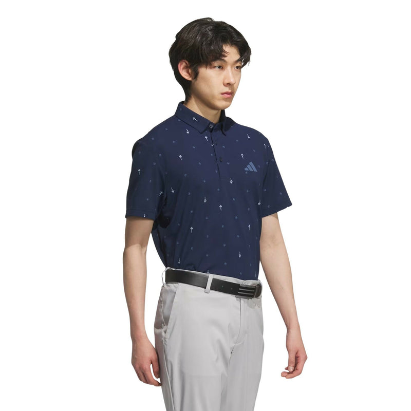 Short Sleeve Polo Shirt Men Adidas Golf Adidas Golf Japan Official Product 2025 Spring/Summer New Golf Wear