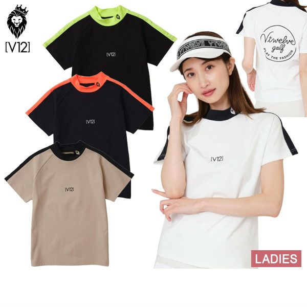 High neck shirt for women V12 golf V-Twelve 2025 Spring/Summer New Golf Wear