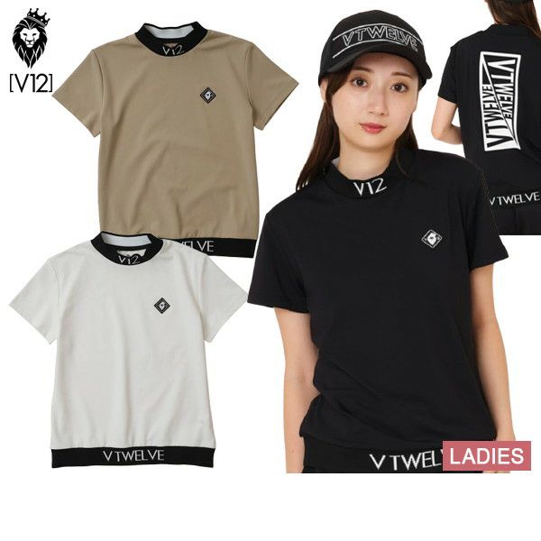 High neck shirt for women V12 golf V-Twelve 2025 Spring/Summer New Golf Wear