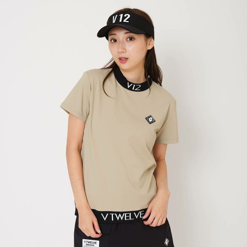 High neck shirt for women V12 golf V-Twelve 2025 Spring/Summer New Golf Wear