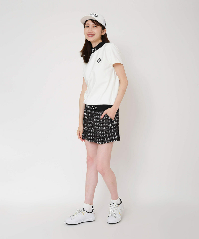 High neck shirt for women V12 golf V-Twelve 2025 Spring/Summer New Golf Wear