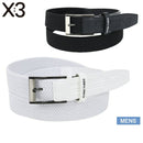 Rubber mesh belt for men Kickslee KI-XXX THREE Golf