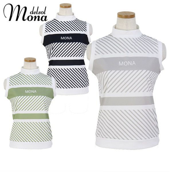 High neck shirt for women Mona DELSOL 2025 Spring/Summer New Golf Wear