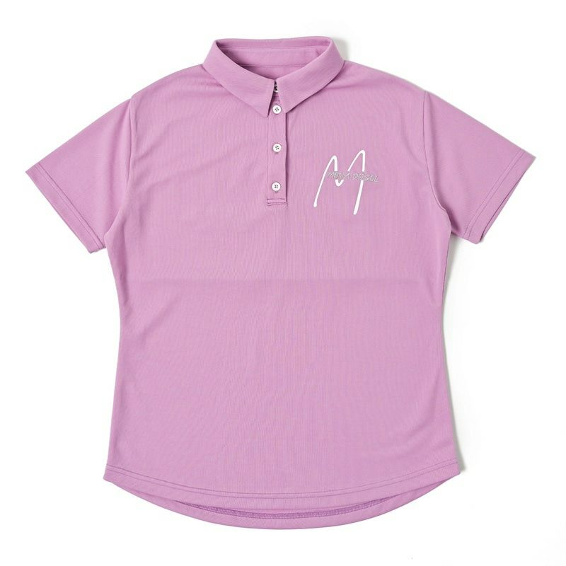 デルソルゴルフ　DELSOL GOLF　ラウンドヘム鹿の子半袖ポロシャツ　レディス デルソルゴルフ DELSOL GOLF ラウンドヘム鹿の子半袖ポロシャツ