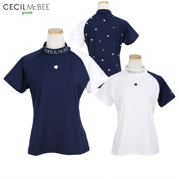 High neck shirt for women CECIL McBEE green Cecil McBEE green 2025 Spring/Summer New Golf Wear