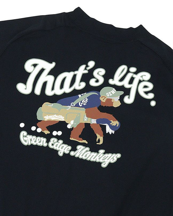 GREEN EDGE MONKEYS ゴルフシャツ ⛳️ 胸元のロゴはキラキラしたスパンコールで表現。 同じラメの