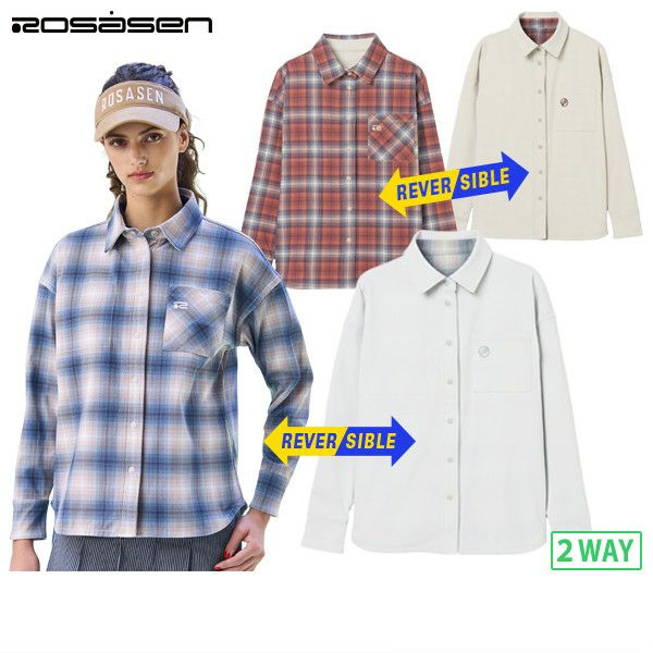 Casual shirt for women ROSASEN 2025 Fall/Winter New Golf Wear