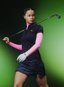 여성을위한 폴로 셔츠 J.Lindeberg J.Lindeberg Japan Genuine Product 2025 가을/겨울 뉴 골프 착용