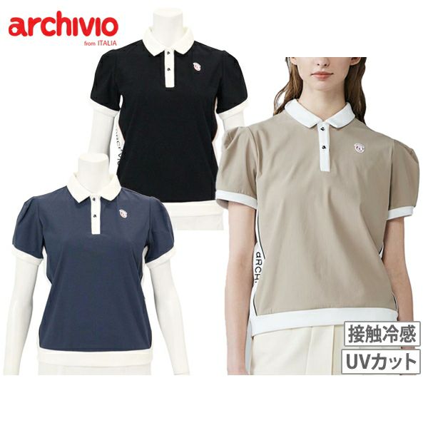 여성을위한 폴로 셔츠 Archivio Archivio 2025 봄/여름 새 골프 착용