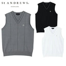 여성을위한 V- 넥 니트 조끼 St Andrews St Andrews 2025 가을/겨울 새 골프 착용