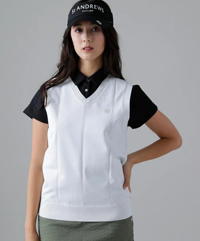 セントアンドリュース ゴルフ Ｖネックベスト【ブルー/LL】新品！ セントアンドリュース ゴルフ Vネックベスト【ブルー/LL】新品